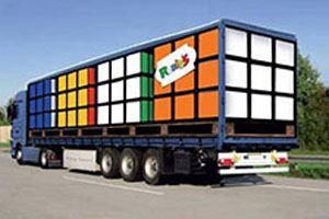 Rubics Cube Truck Illusion